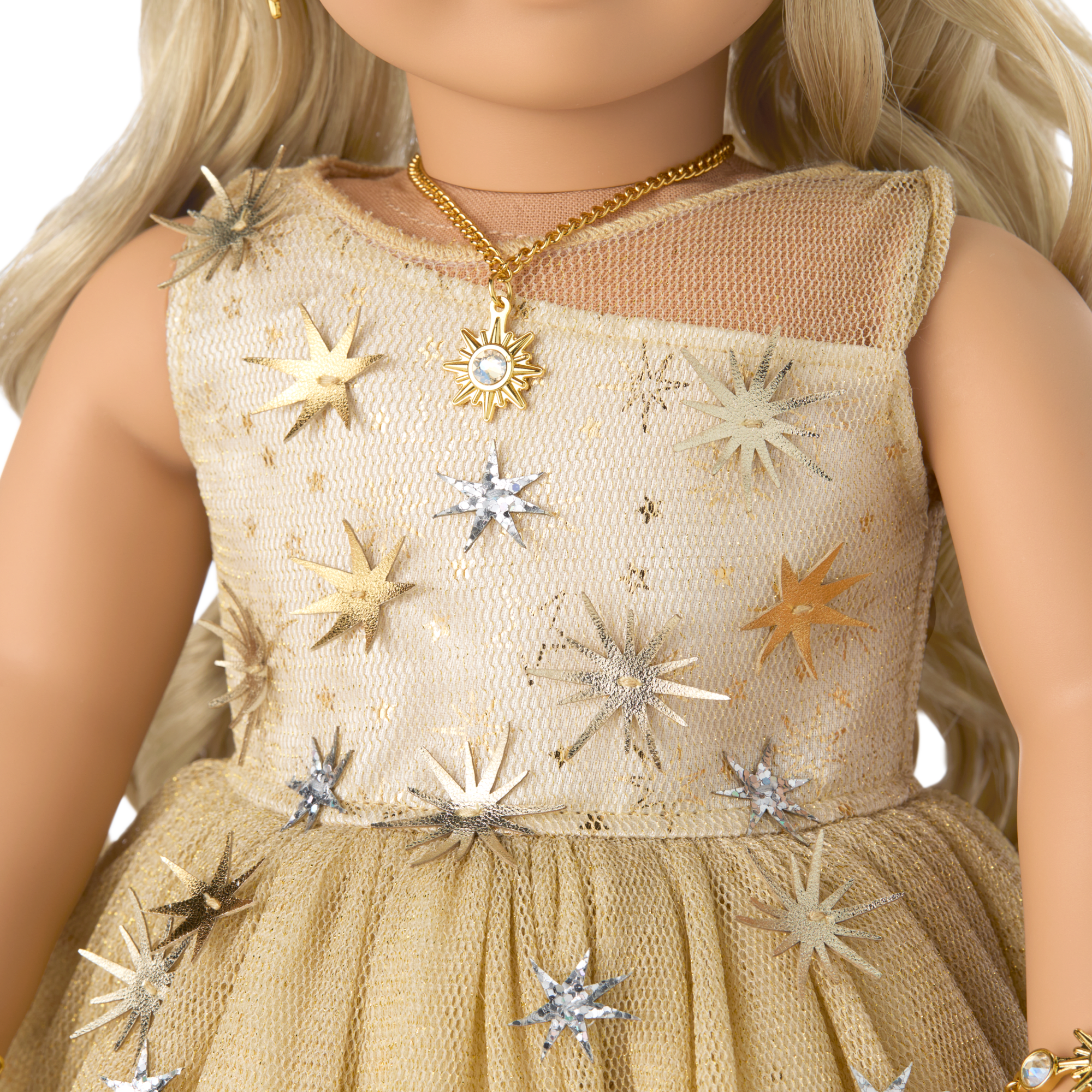 American Girl 2025 Glimmering Gold Holiday Collector Doll - Image 7