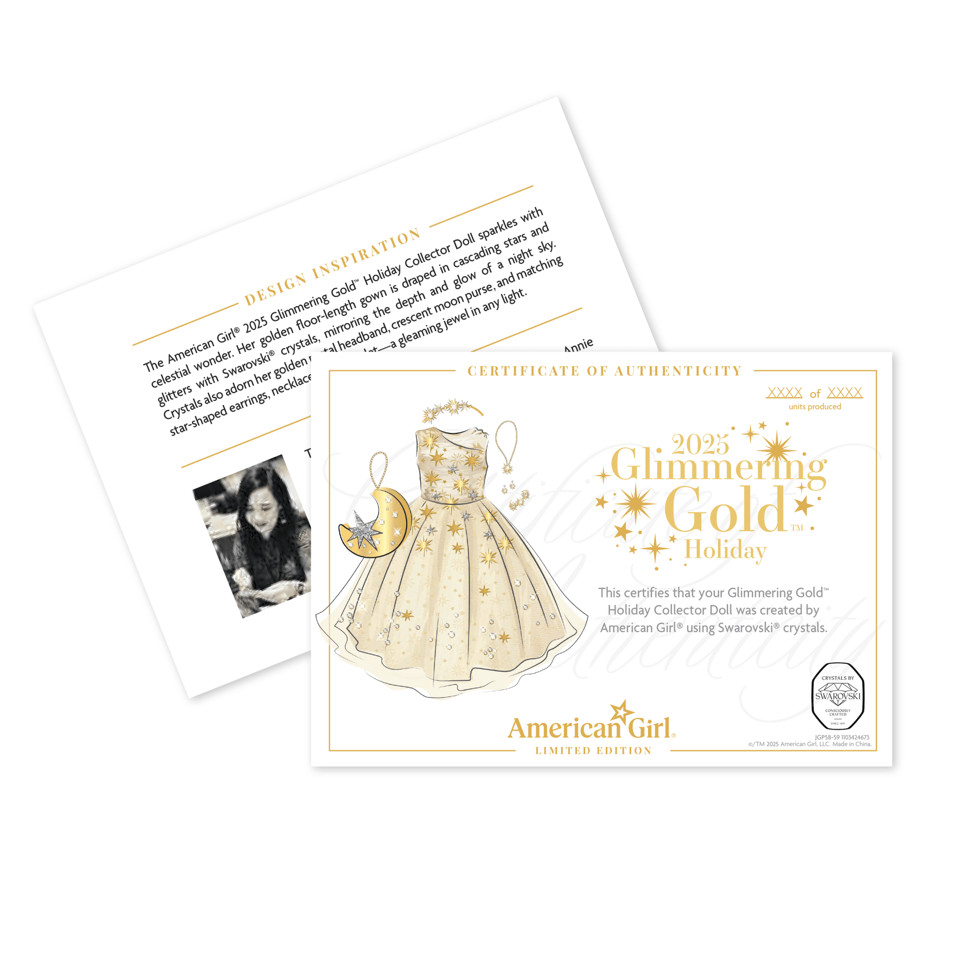 American Girl 2025 Glimmering Gold Holiday Collector Doll - Image 14