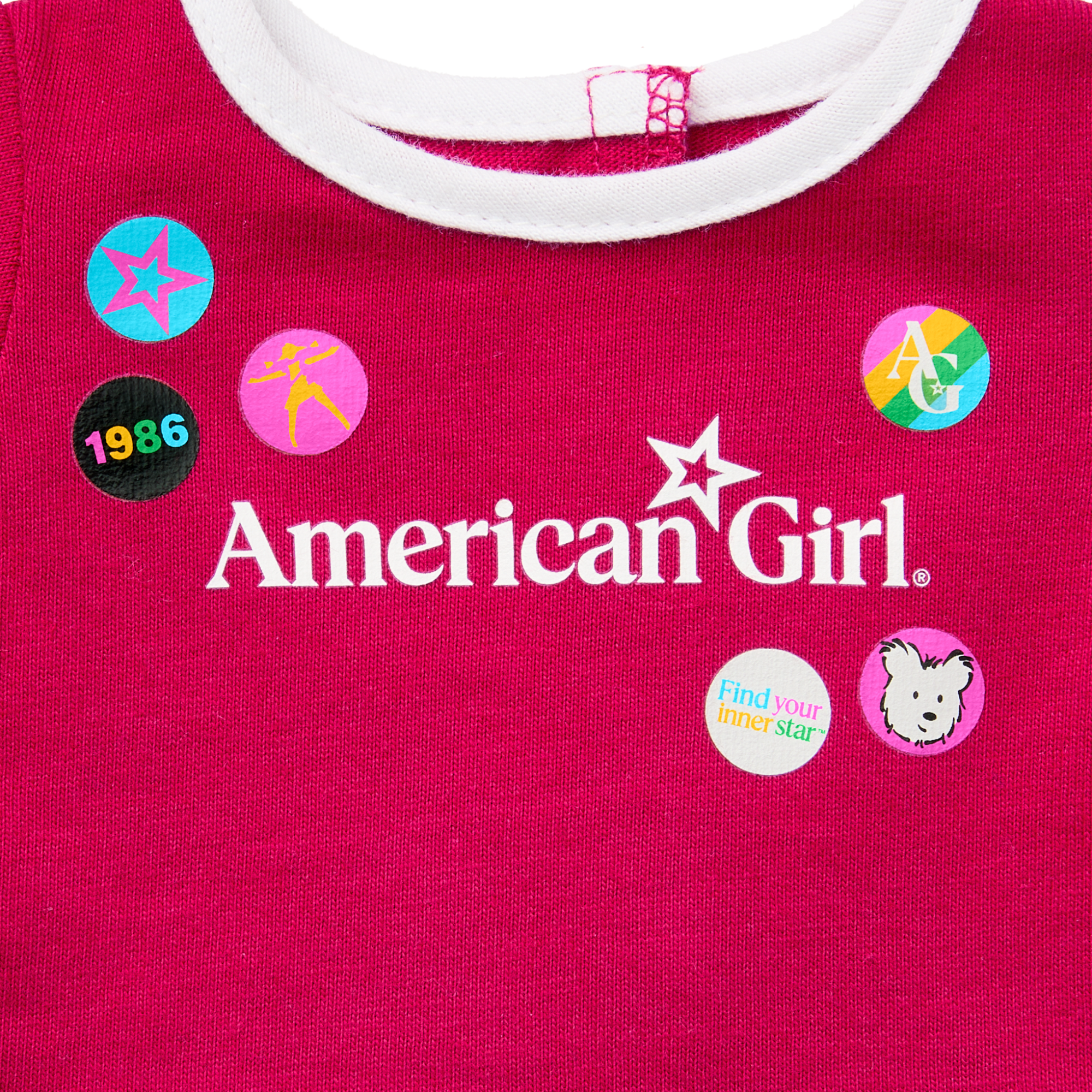 Matching Ag Grin Pins Ringer Tee Set For Girls & 18-Inch Dolls - Image 7