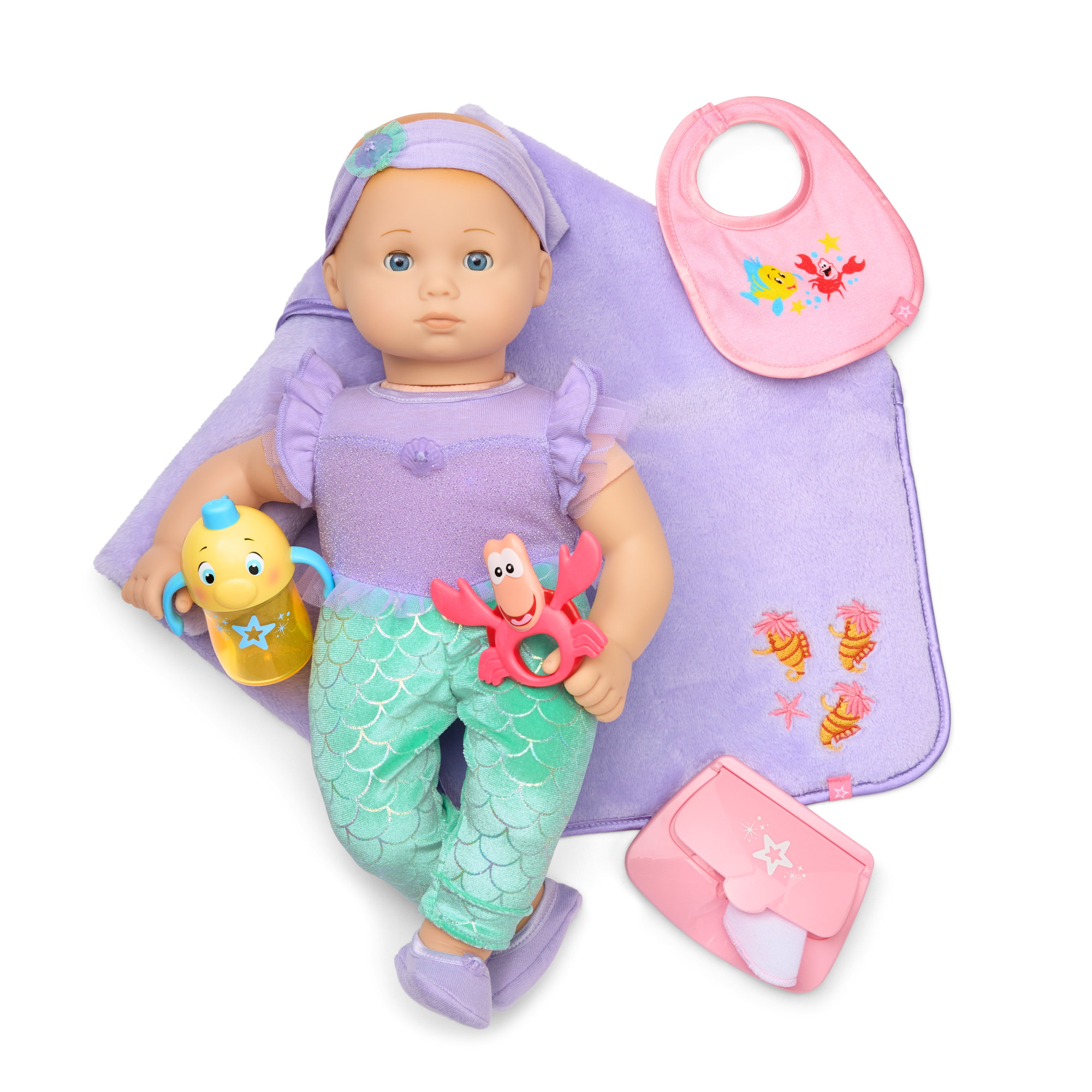 Disney Princess Ariel Cuddle & Care Set With Bitty Baby Doll By American Girl - Image 2