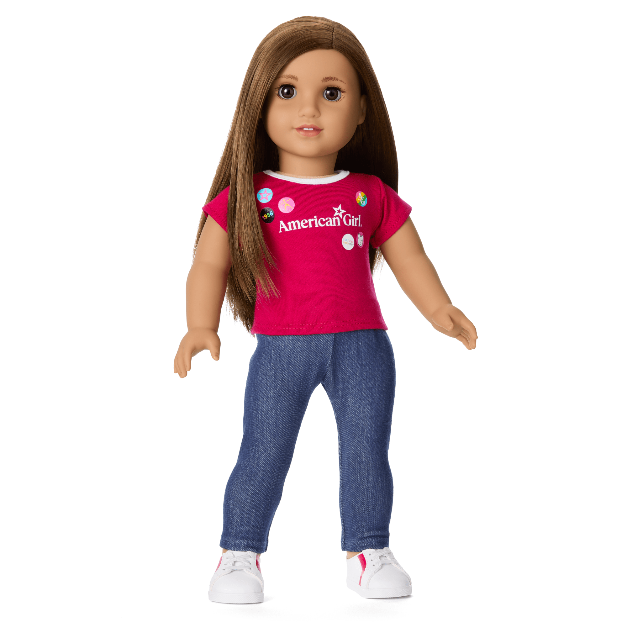 Matching Ag Grin Pins Ringer Tee Set For Girls & 18-Inch Dolls - Image 3