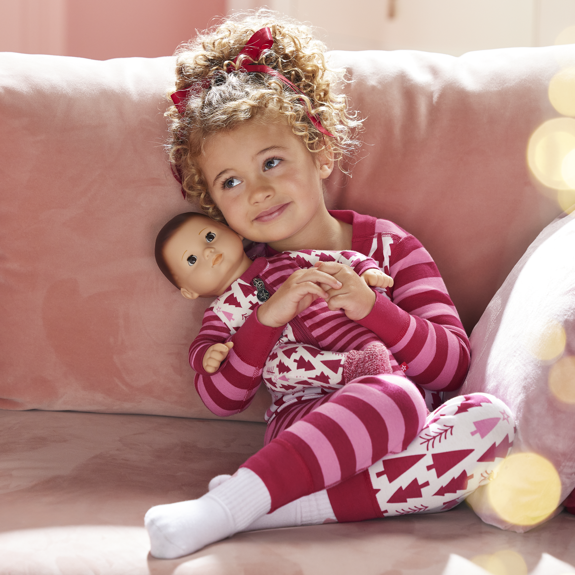 American Girl X Hanna Andersson Holiday Treetops Pajamas For Little Girls & Bitty Baby Dolls - Image 17