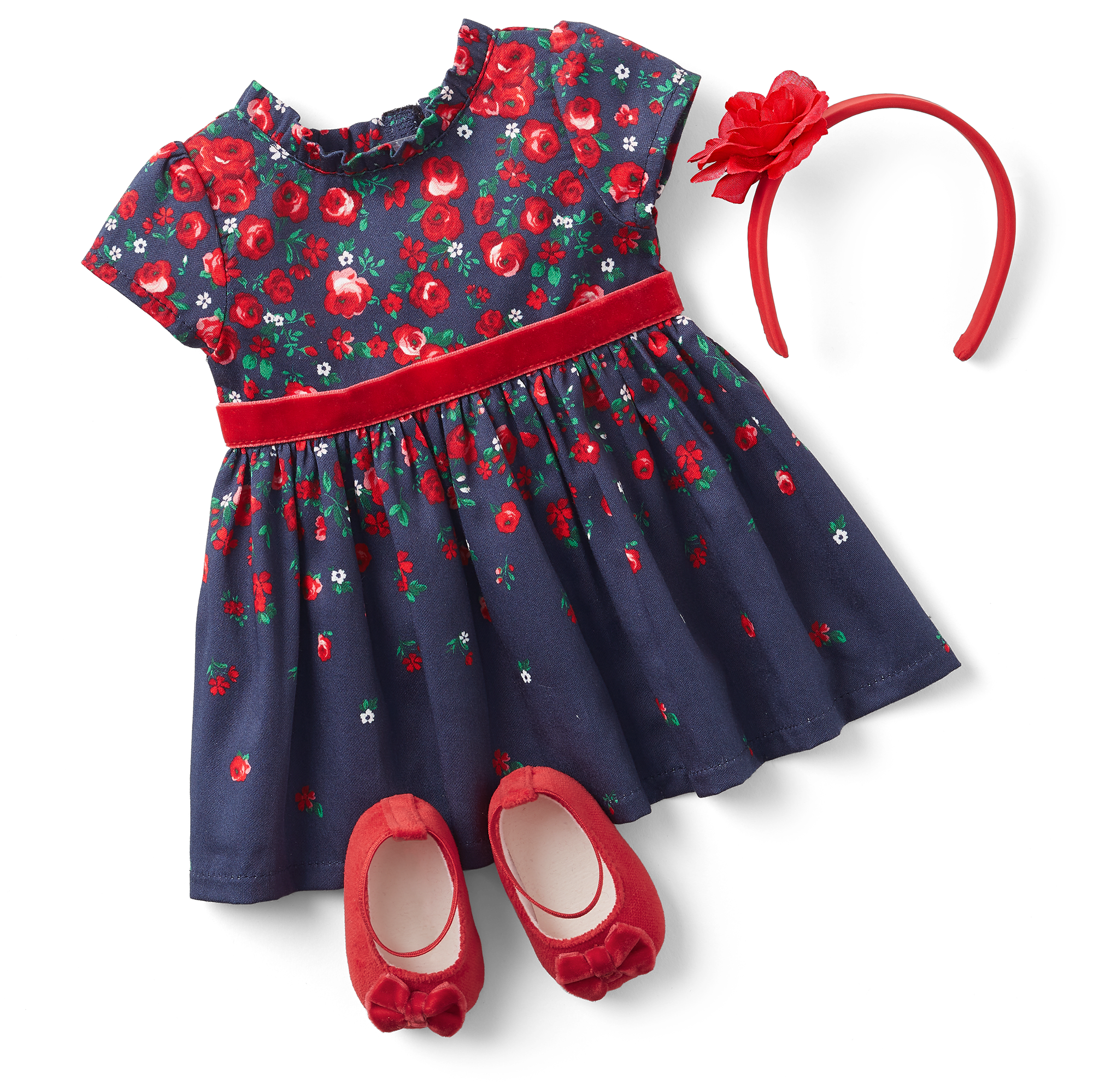 American Girl X Janie And Jack Wrapped In Roses Party Dress For Bitty Baby Dolls