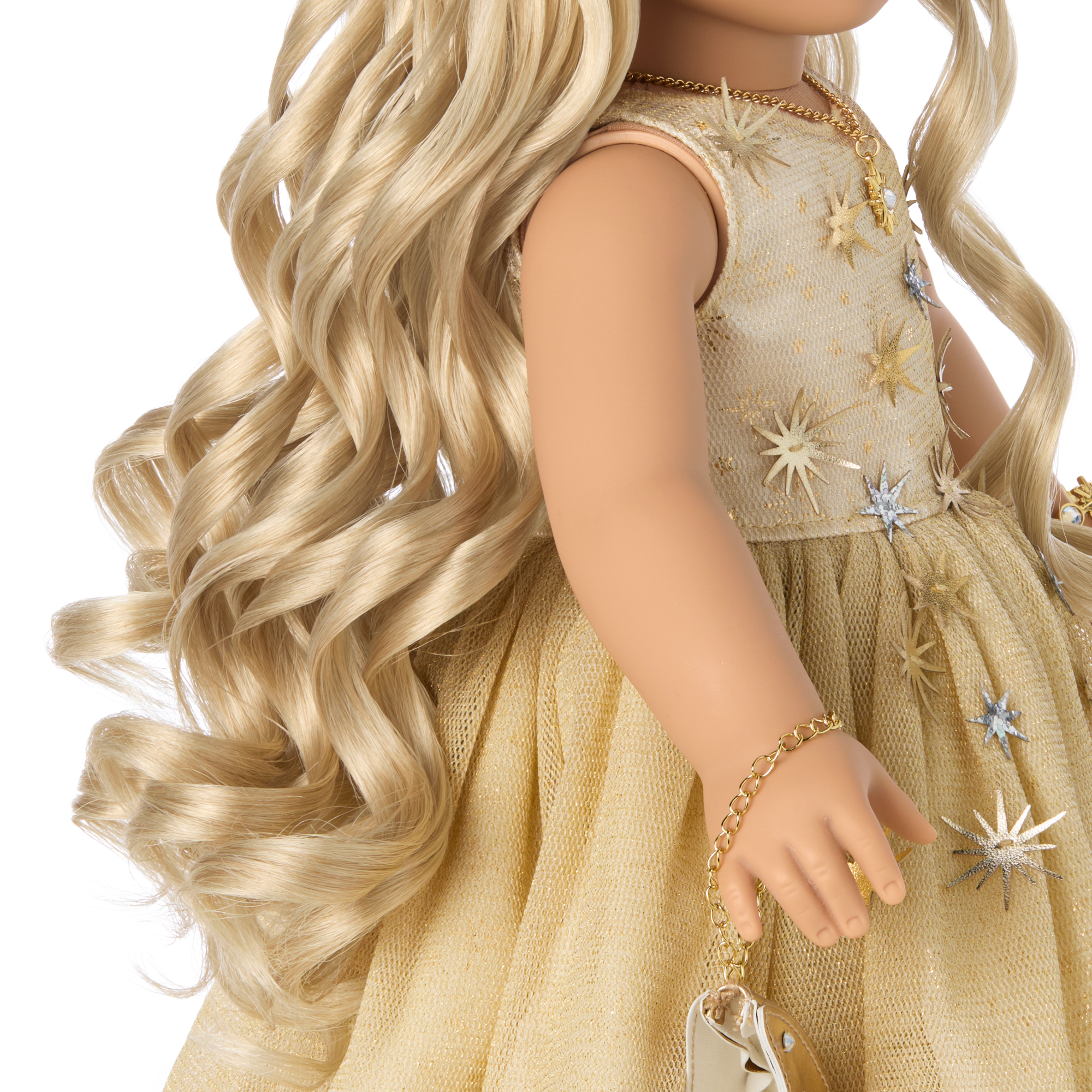 American Girl 2025 Glimmering Gold Holiday Collector Doll - Image 9