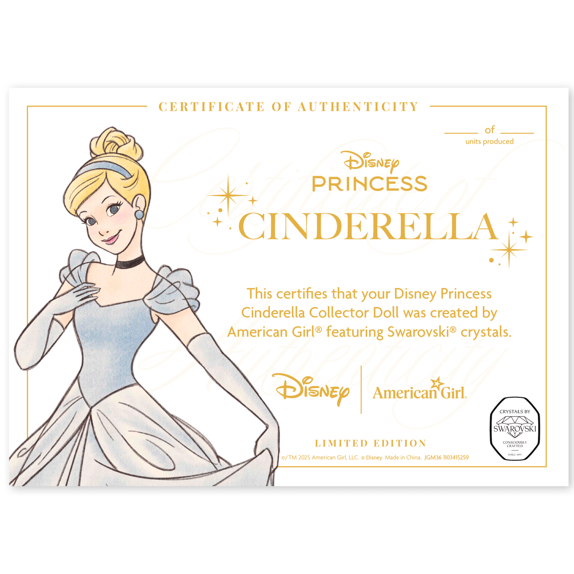 Disney Princess Cinderella 18-Inch Doll By American Girl Collector Series - Image 13