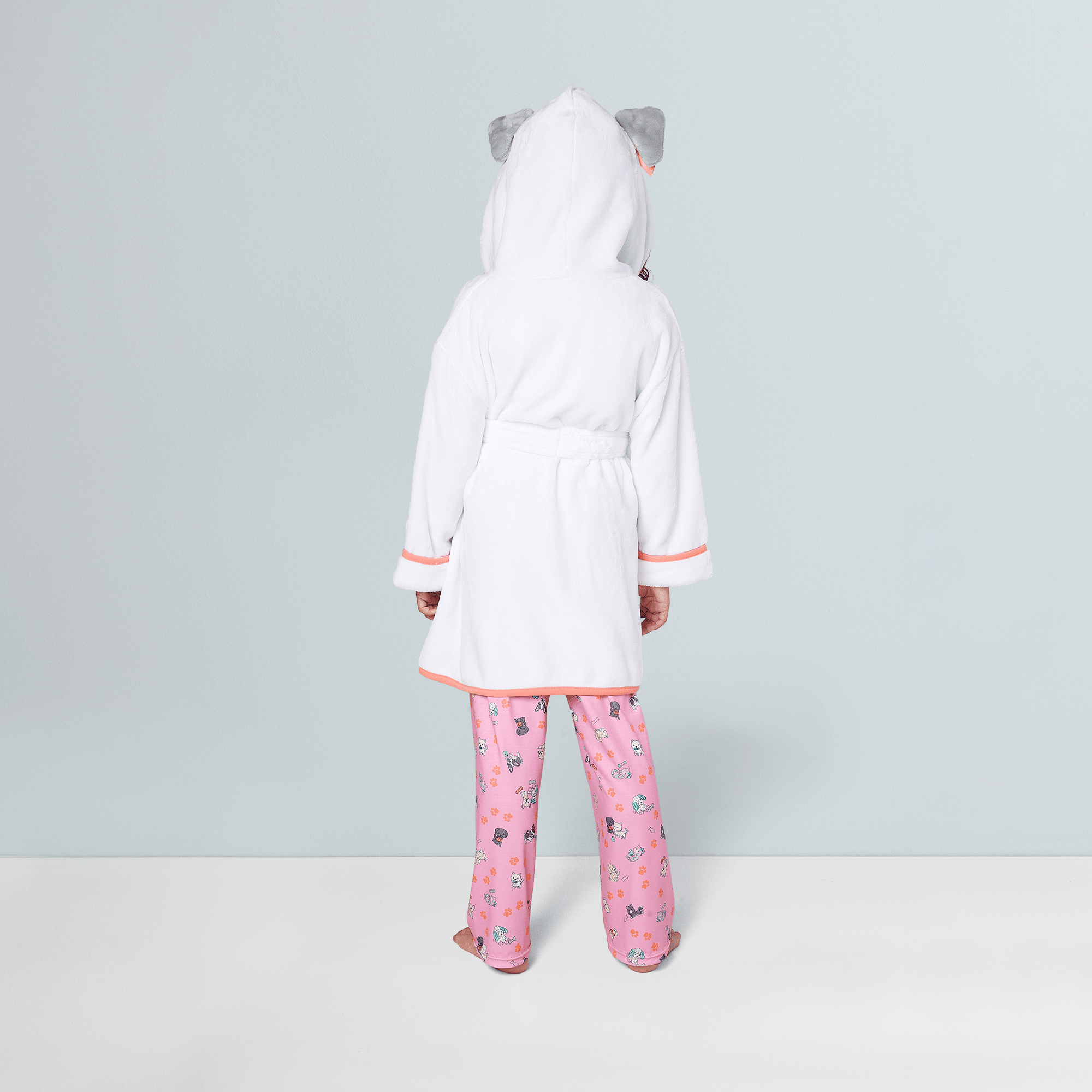 Comfy Puppy Robe Set For Girls & 18-Inch Dolls - Image 5