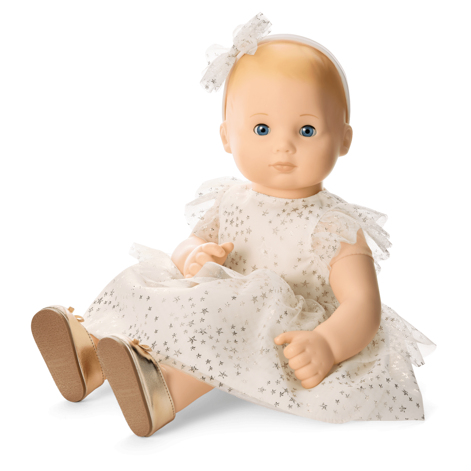 American Girl X Janie And Jack Sparkly Cream Celebration Dress For Little Girls & Bitty Baby Dolls - Image 4