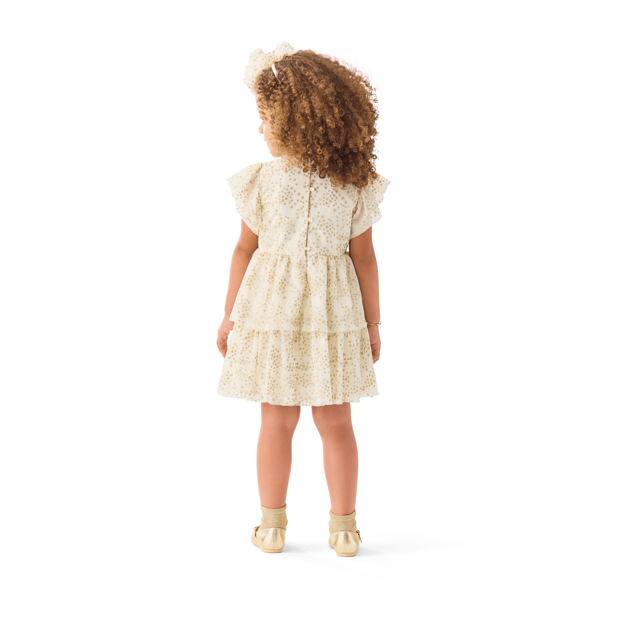 American Girl X Janie And Jack Sparkly Cream Celebration Dress For Little Girls & Bitty Baby Dolls - Image 3