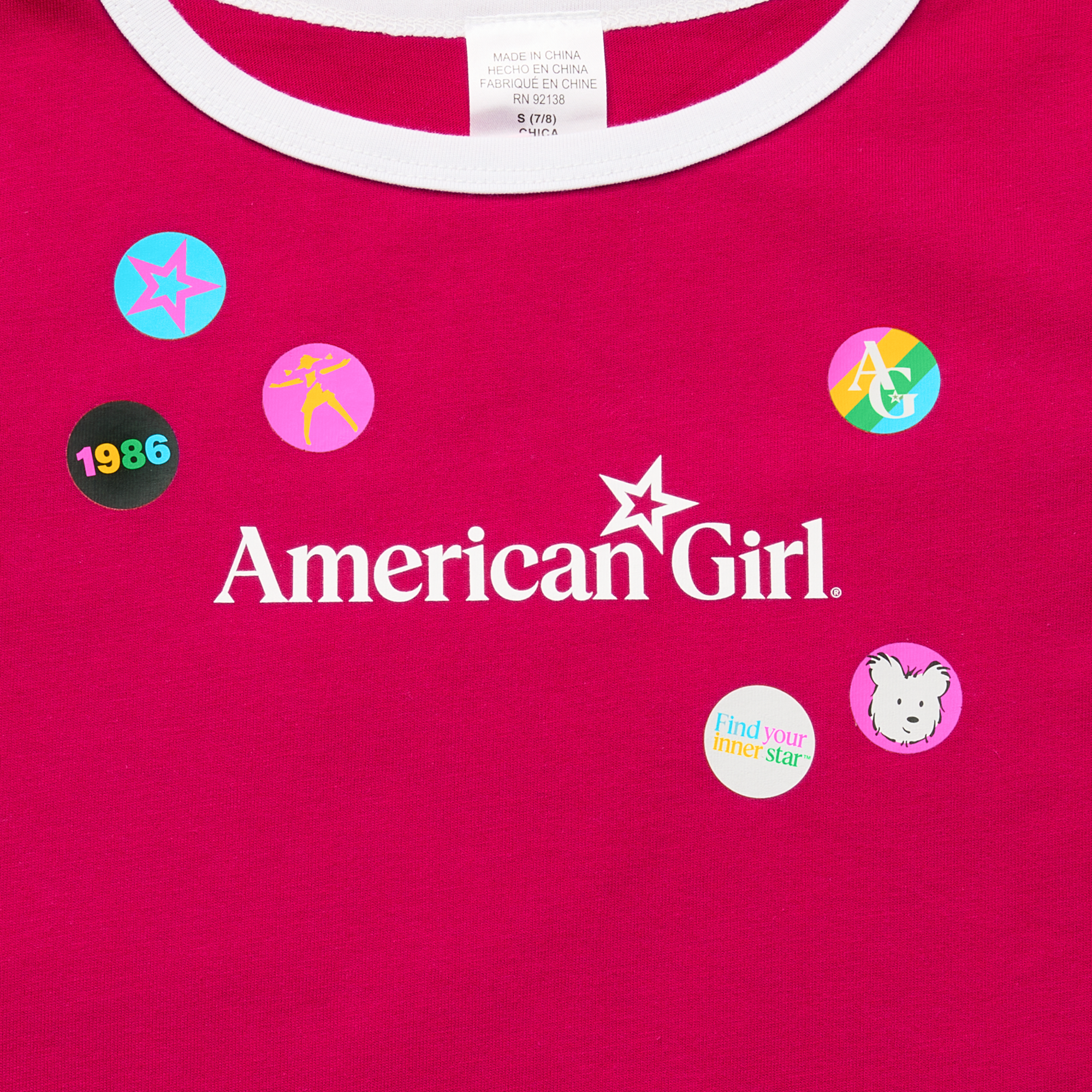 Matching Ag Grin Pins Ringer Tee Set For Girls & 18-Inch Dolls - Image 8