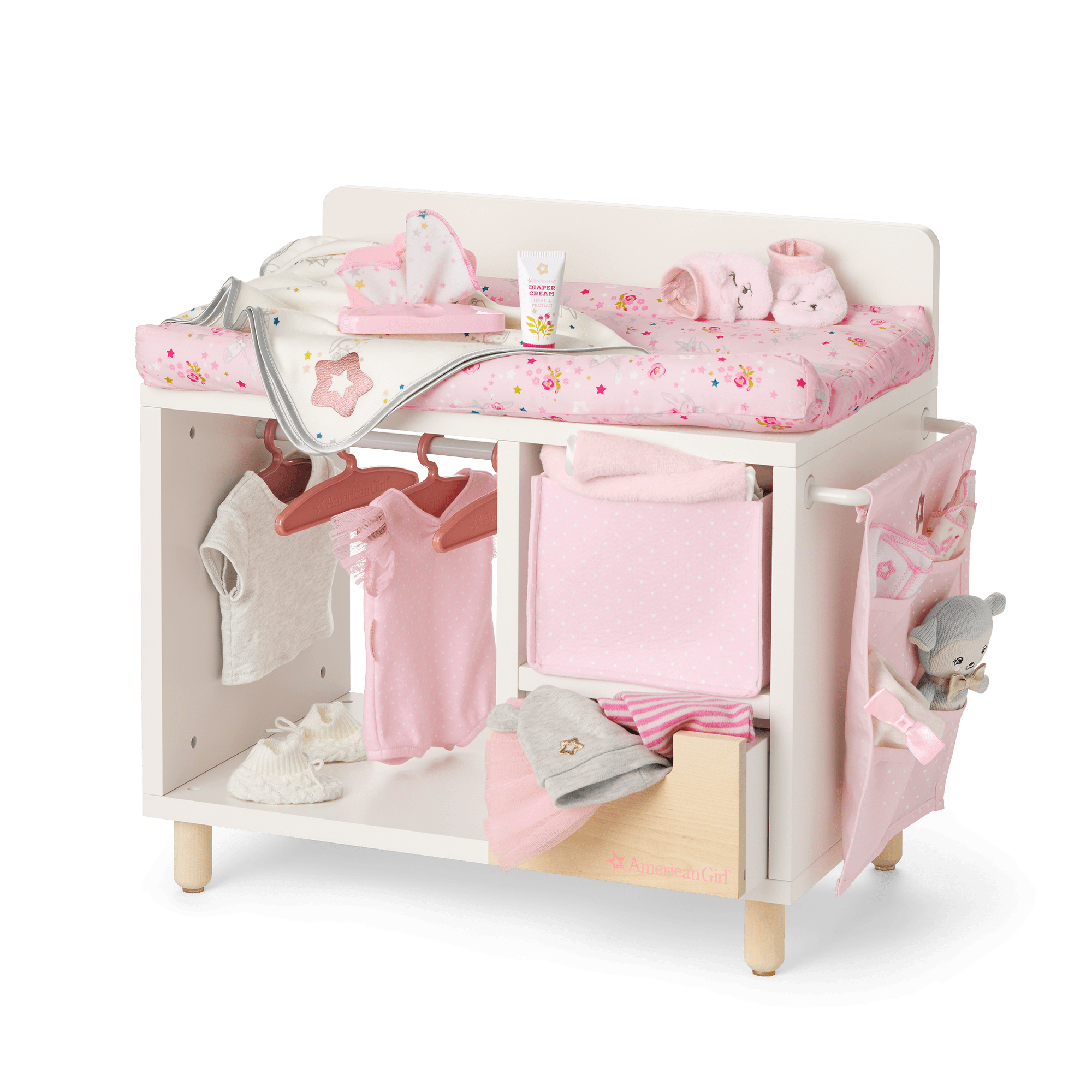 Dots & Blooms Changing Table With Storage - Image 2