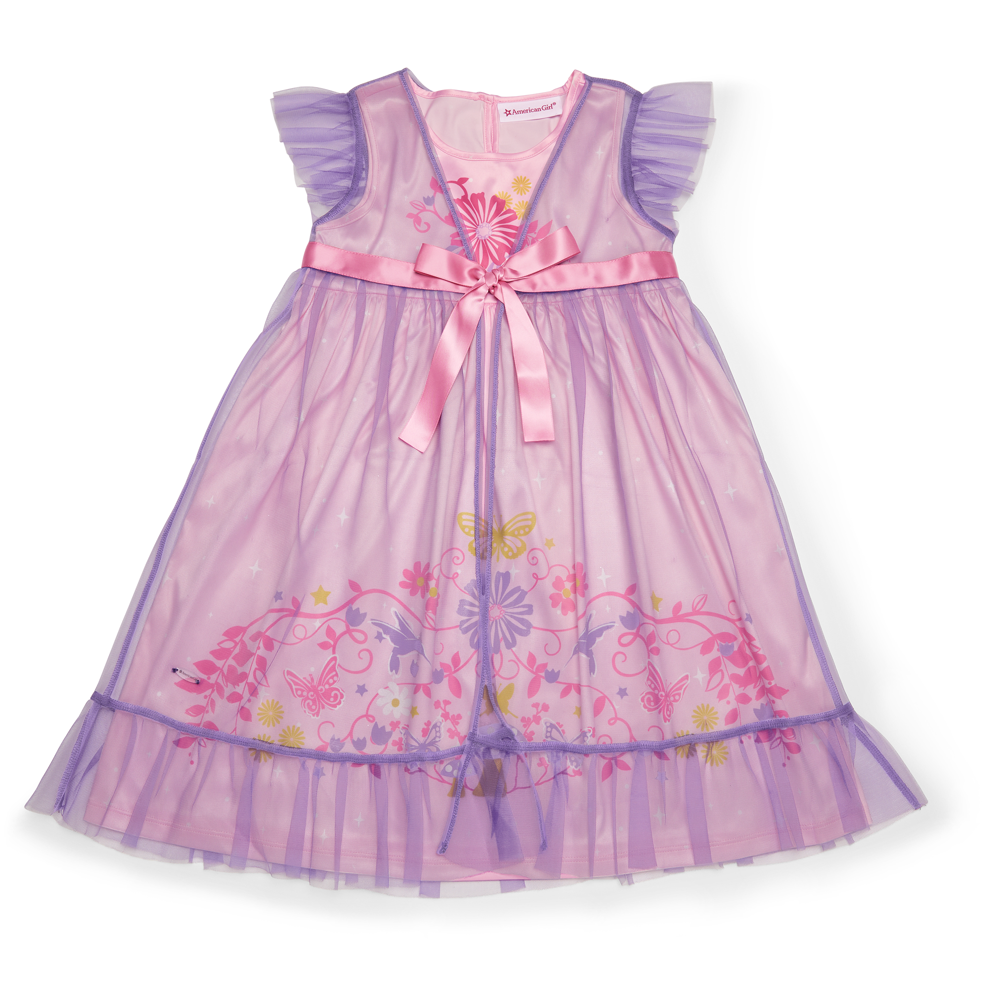 Royal Ruffles Nightie And Robe For Little Girls & Welliewishers Dolls - Image 6