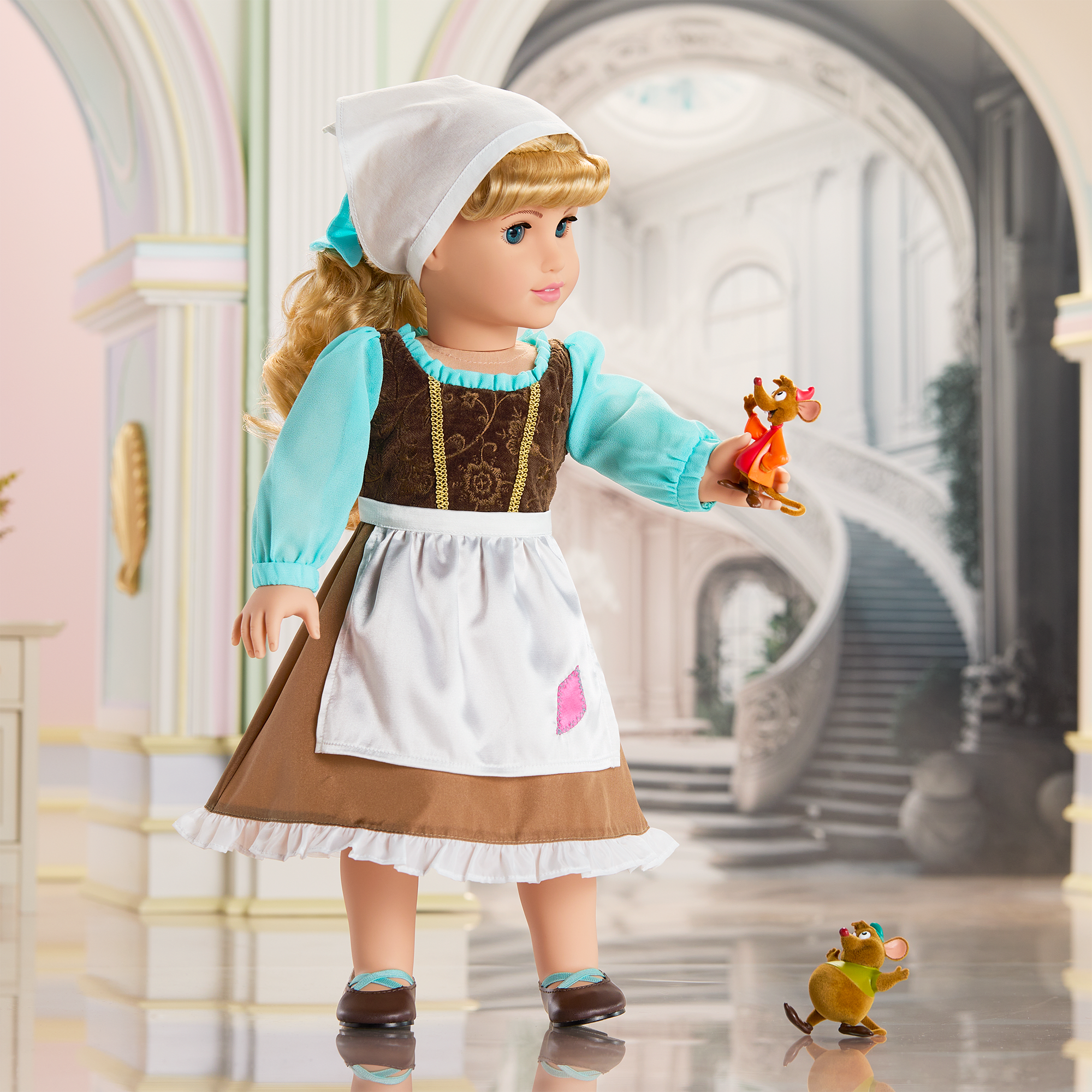 American Girl Disney Princess Cinderella Day Dress, Friends & Accessories For 18-Inch Dolls - Image 10