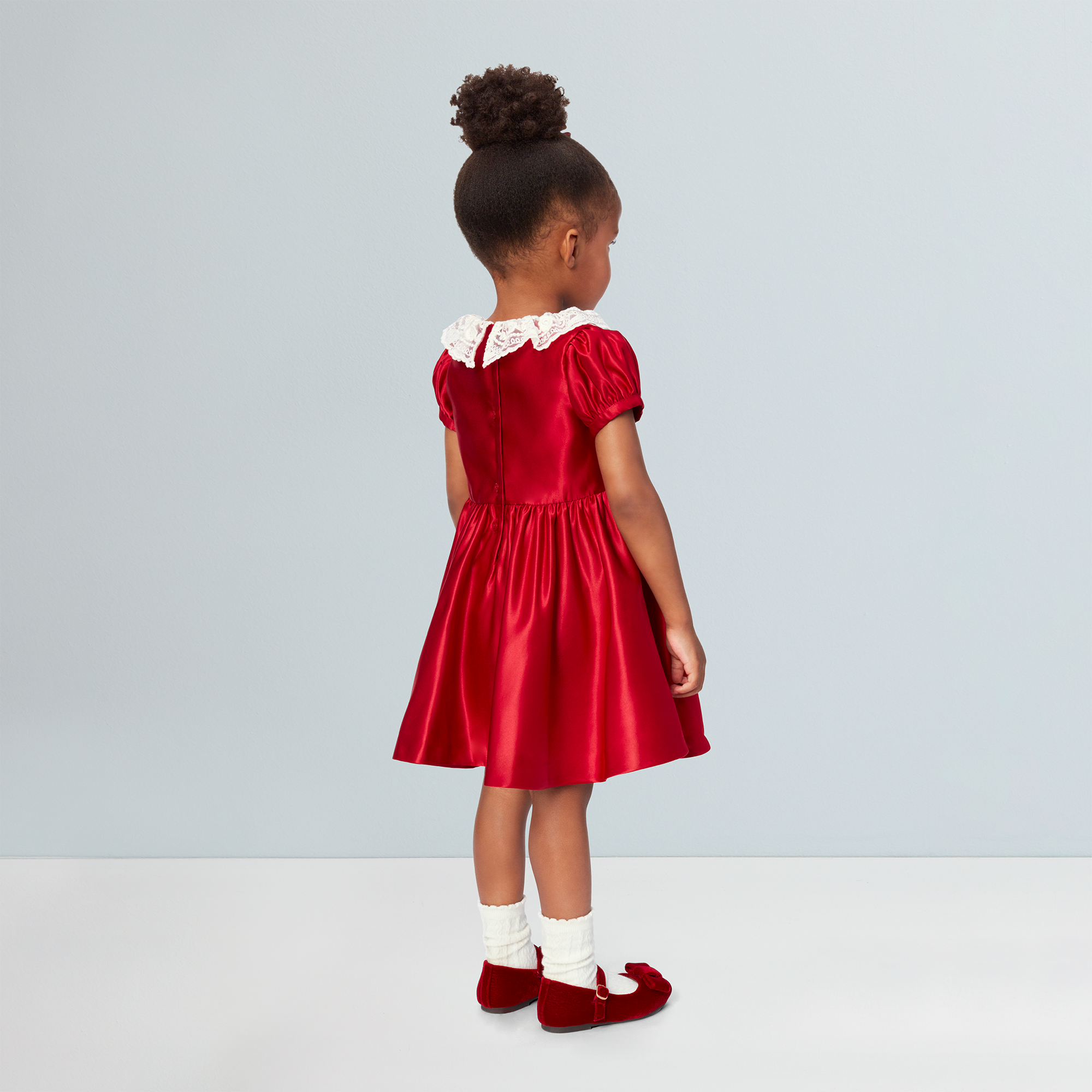 American Girl X Janie And Jack Holly-Red Party Dress For Little Girls - Image 3
