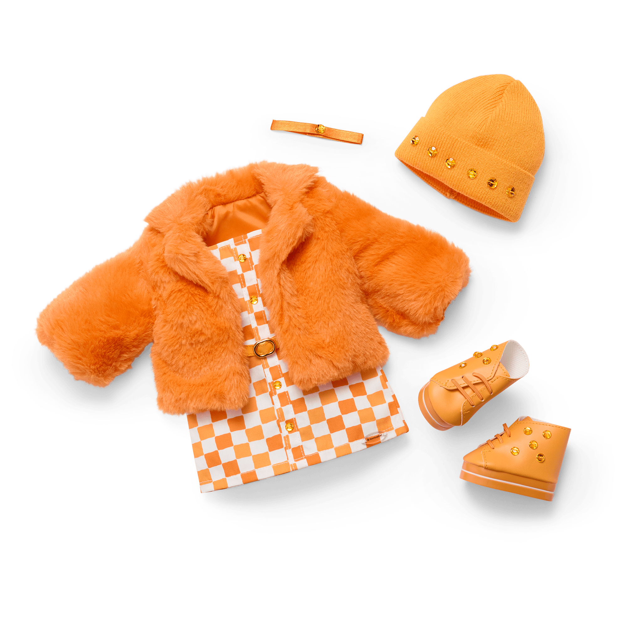 November Shimmering Citrine Outfit For 18-Inch Dolls