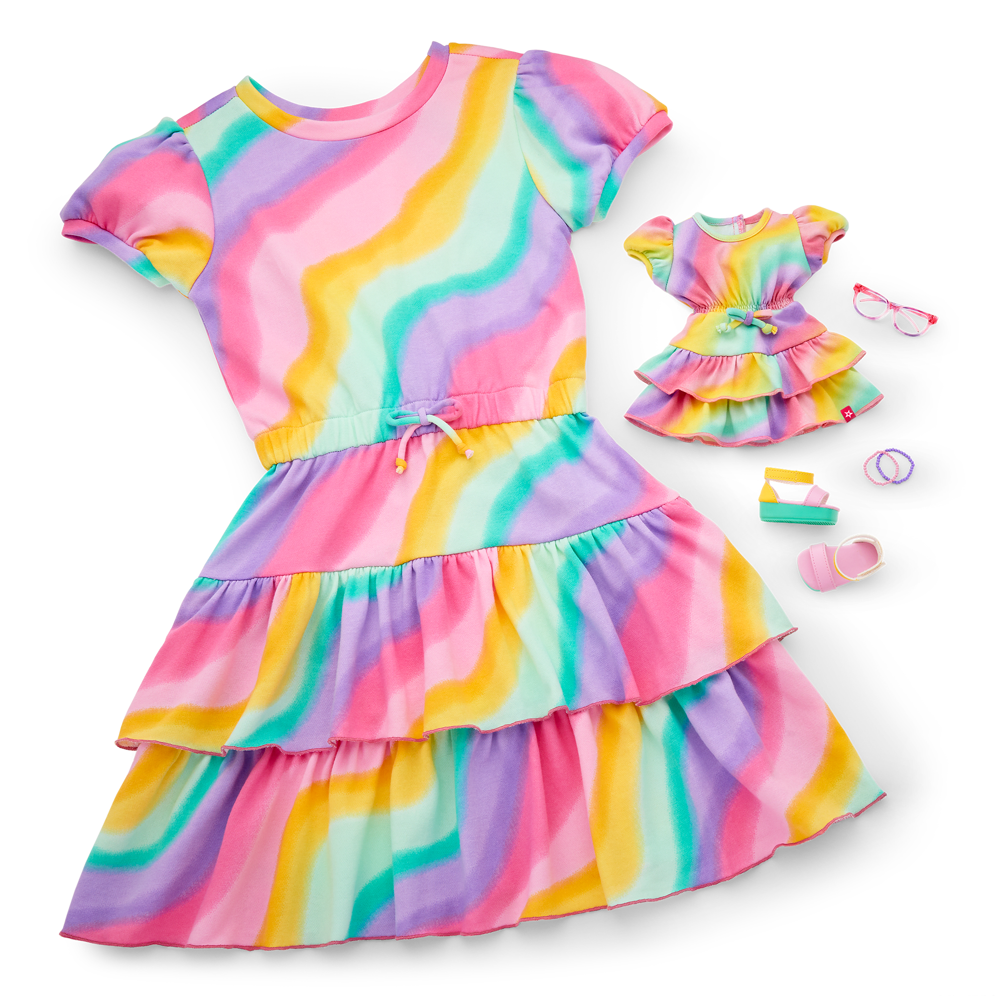 Summer's Rainbow Swirl Dress For Girls & 18-Inch Dolls + Summer Doll (Girl Of The Year 2025) - Image 6