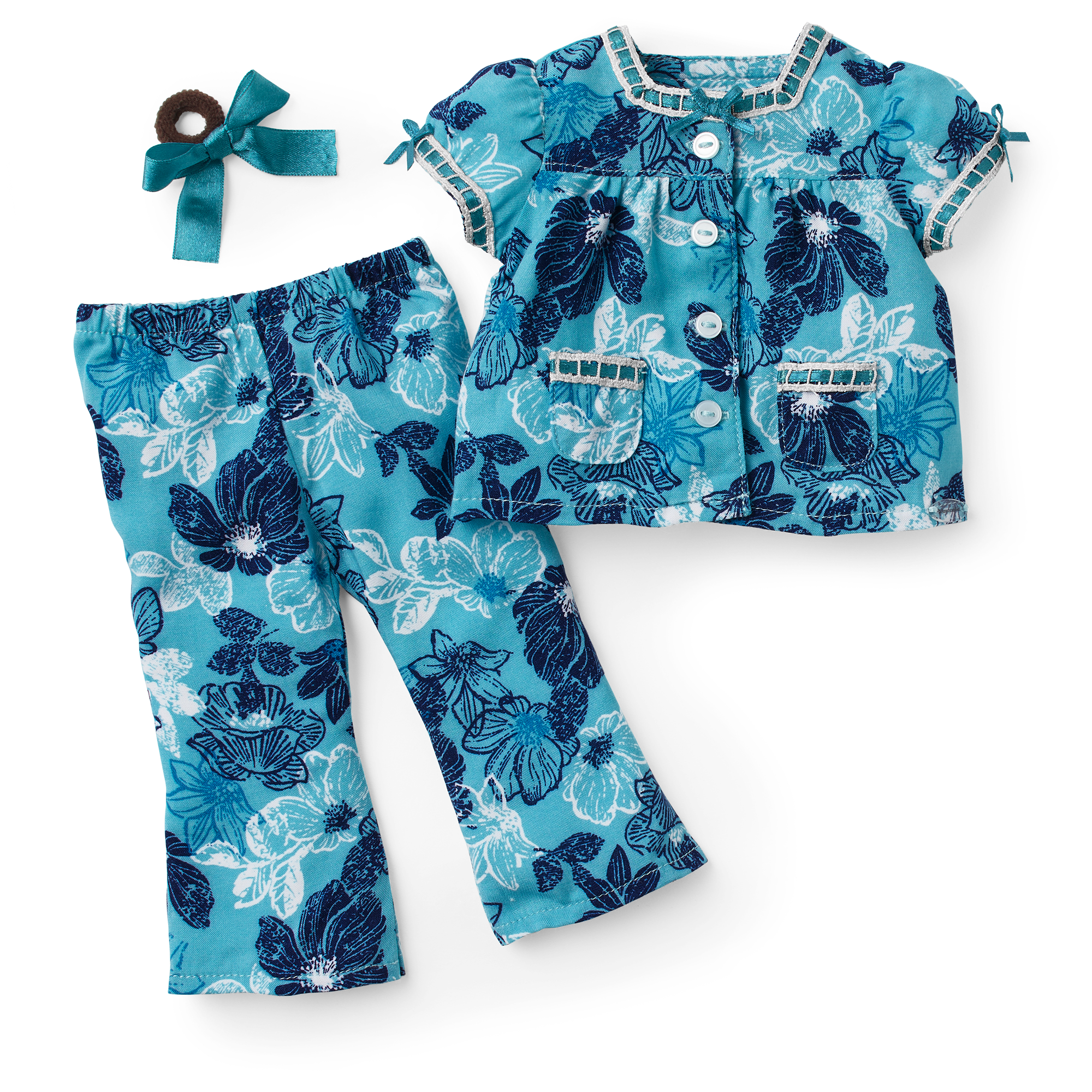 Nanea's Floral Pajamas For 18-Inch Dolls (Historical Characters)