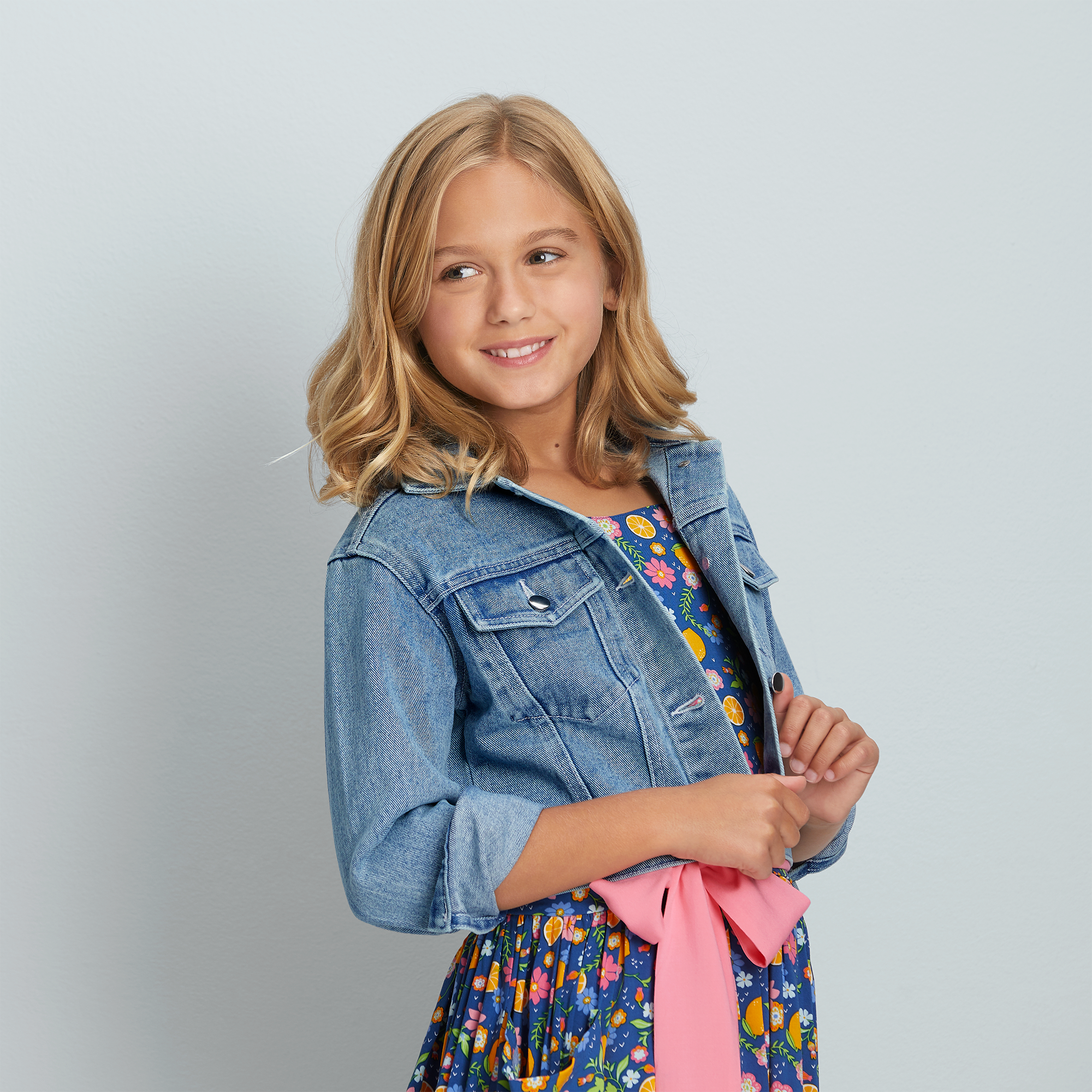 Style In Bloom Jean Jacket For Girls