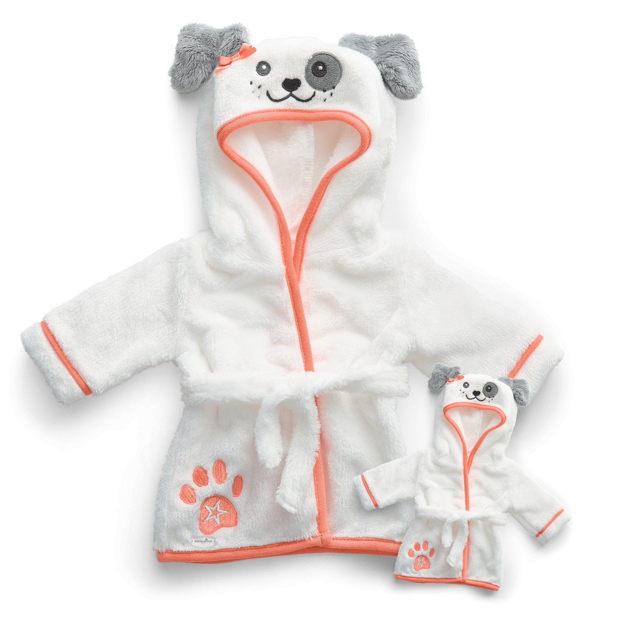 Comfy Puppy Robe Set For Girls & 18-Inch Dolls - Image 3