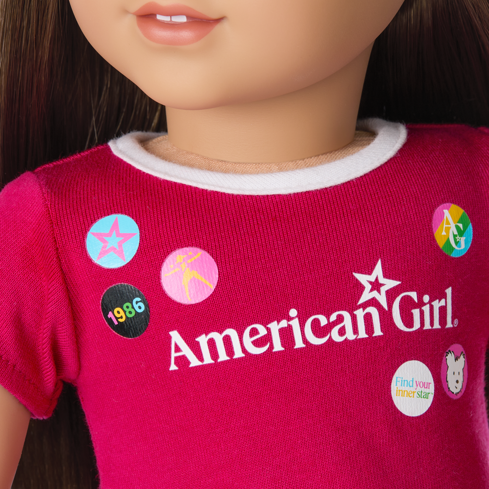 Matching Ag Grin Pins Ringer Tee Set For Girls & 18-Inch Dolls - Image 6